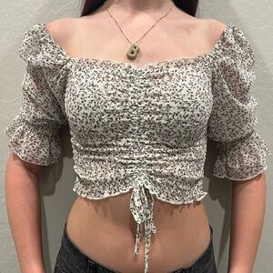 Blush J Floral Off-Shoulder Blouse